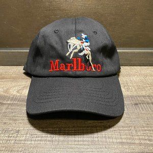 Marlboro Rodeo Mid-West Embroider on Black Hat